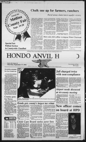 Hondo Anvil Herald (Hondo, Tex.), Vol. 106, No. 38, Ed. 1 Thursday, September 17, 1992