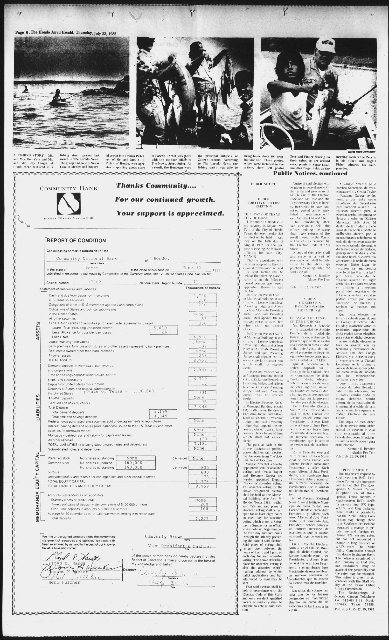 The Hondo Anvil Herald (Hondo, Tex.), Vol. 96, No. 30, Ed. 1 Thursday, July 29, 1982
                                                
                                                    [Sequence #]: 6 of 24
                                                
