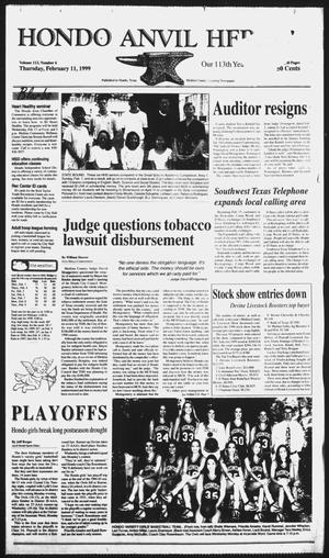 Hondo Anvil Herald (Hondo, Tex.), Vol. 113, No. 6, Ed. 1 Thursday, February 11, 1999