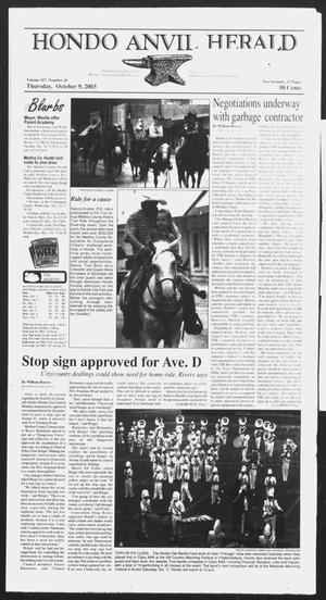 Hondo Anvil Herald (Hondo, Tex.), Vol. 117, No. 41, Ed. 1 Thursday, October 9, 2003