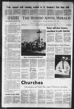 Primary view of object titled 'The Hondo Anvil Herald (Hondo, Tex.), Vol. 82, No. 14, Ed. 1 Thursday, April 3, 1969'.