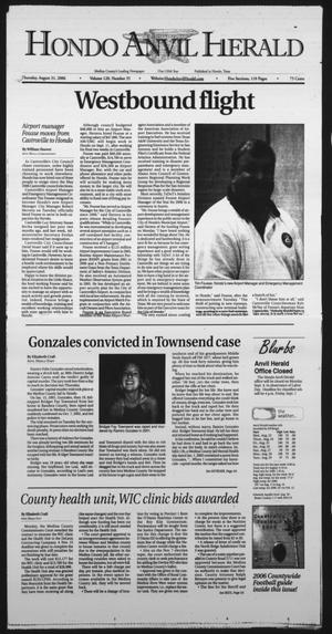 Hondo Anvil Herald (Hondo, Tex.), Vol. 120, No. 35, Ed. 1 Thursday, August 31, 2006