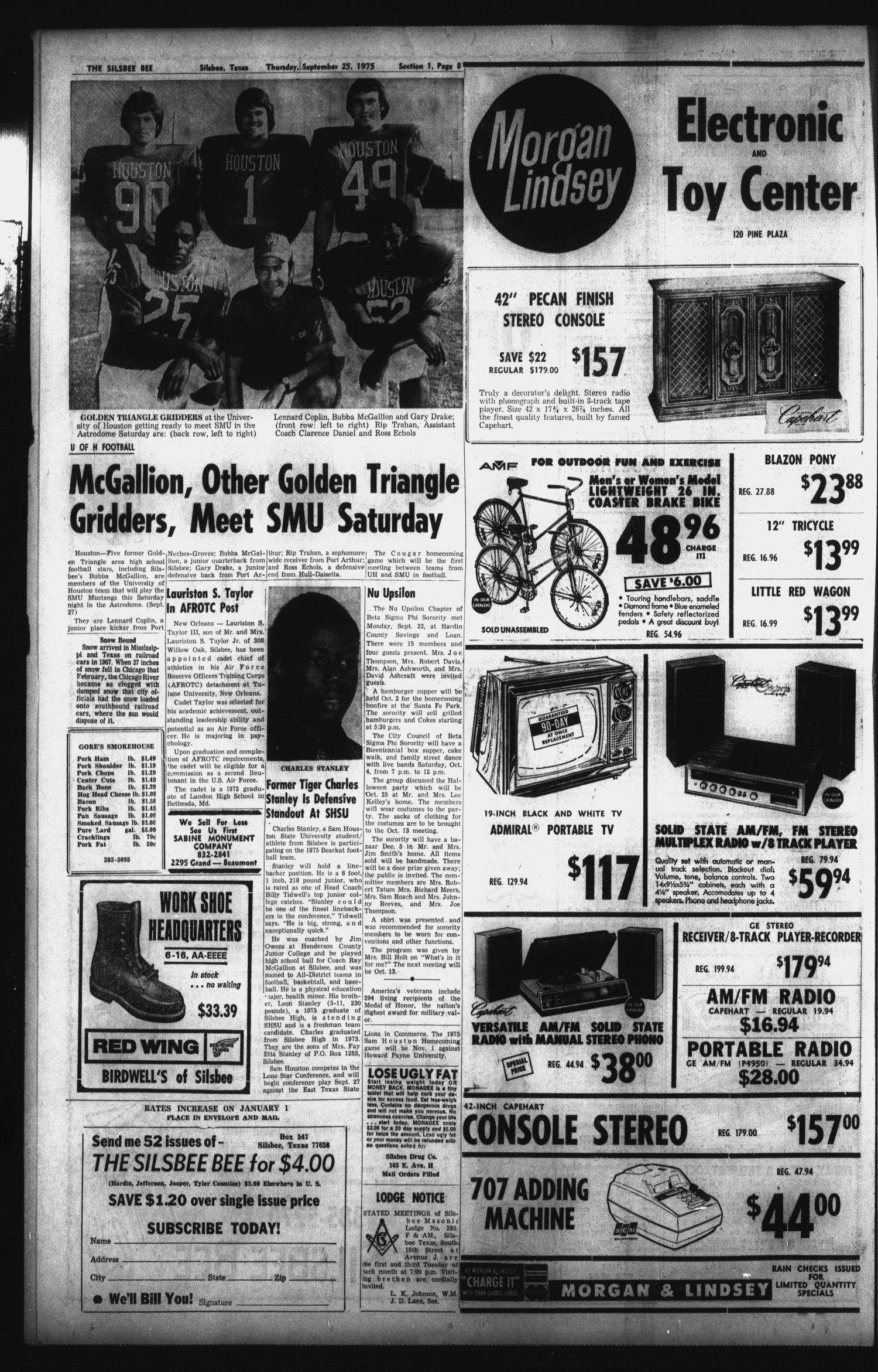 The Silsbee Bee (Silsbee, Tex.), Vol. 57, No. 32, Ed. 1 Thursday, September 25, 1975
                                                
                                                    [Sequence #]: 8 of 24
                                                