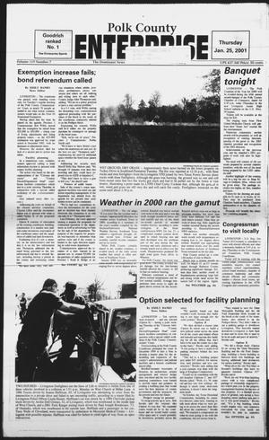 Primary view of object titled 'Polk County Enterprise (Livingston, Tex.), Vol. 119, No. 7, Ed. 1 Thursday, January 25, 2001'.