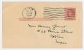 Primary view of [Postcard to Mrs. Henry Sleur - October 7, 1954]