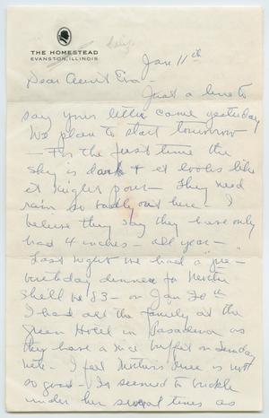 Primary view of object titled '[Letter from Odetta to Aunt Eva - January 11]'.