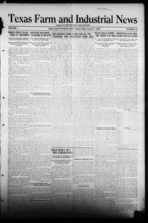 Primary view of object titled 'Texas Farm and Industrial News (Sugar Land, Tex.), Vol. 7, No. 42, Ed. 1 Friday, August 8, 1919'.