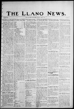Primary view of object titled 'The Llano News. (Llano, Tex.), Vol. 46, No. 17, Ed. 1 Thursday, April 5, 1934'.