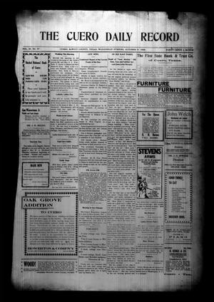 The Cuero Daily Record (Cuero, Tex.), Vol. 28, No. 97, Ed. 1 Wednesday, October 21, 1908