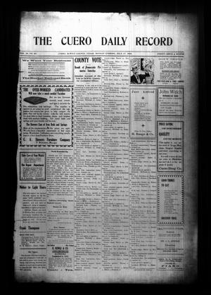The Cuero Daily Record (Cuero, Tex.), Vol. 28, No. 23, Ed. 1 Monday, July 27, 1908