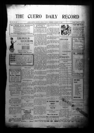 The Cuero Daily Record (Cuero, Tex.), Vol. 28, No. 52, Ed. 1 Sunday, August 30, 1908