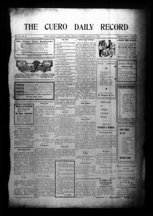 The Cuero Daily Record (Cuero, Tex.), Vol. 28, No. 45, Ed. 1 Friday, August 21, 1908