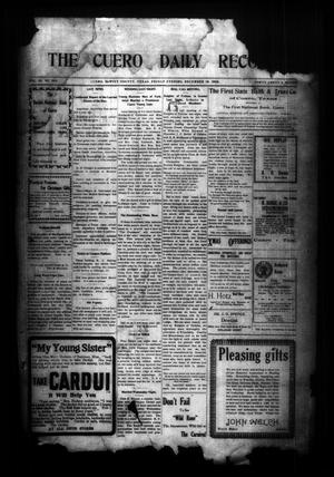 The Cuero Daily Record (Cuero, Tex.), Vol. 28, No. 146, Ed. 1 Friday, December 18, 1908
