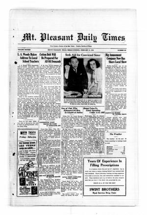 Mt. Pleasant Daily Times (Mount Pleasant, Tex.), Vol. 16, No. 226, Ed. 1 Friday, February 21, 1936