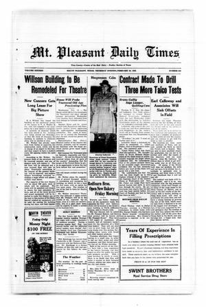 Mt. Pleasant Daily Times (Mount Pleasant, Tex.), Vol. 16, No. 225, Ed. 1 Thursday, February 20, 1936