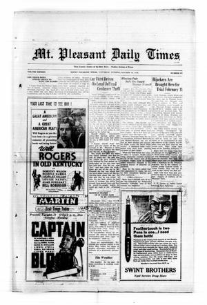 Mt. Pleasant Daily Times (Mount Pleasant, Tex.), Vol. 16, No. 287, Ed. 1 Saturday, January 18, 1936