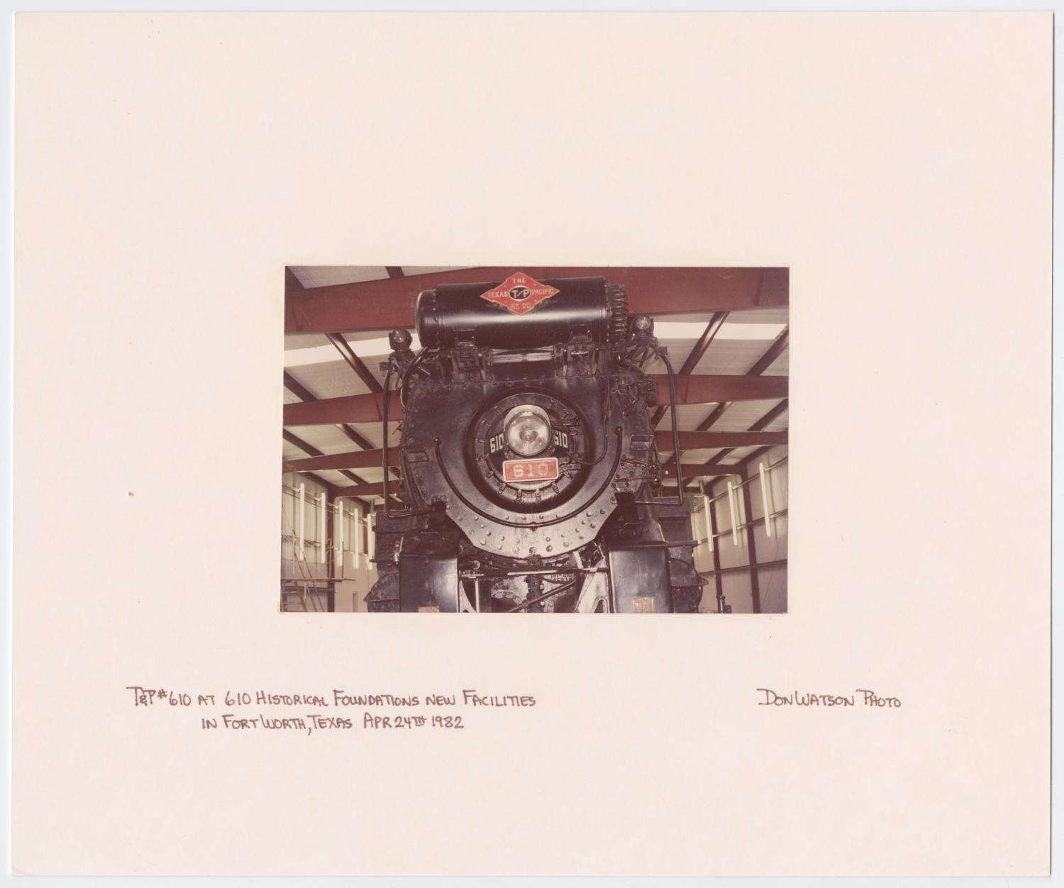 [Front of Train #610 Engine]
                                                
                                                    [Sequence #]: 1 of 2
                                                