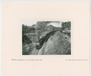Primary view of object titled '[Train Engine #907 and Cars - west of Marshall, Texas]'.