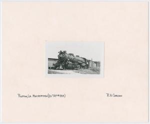 Primary view of object titled '[Train Engine and Car - Ruston, Louisiana]'.