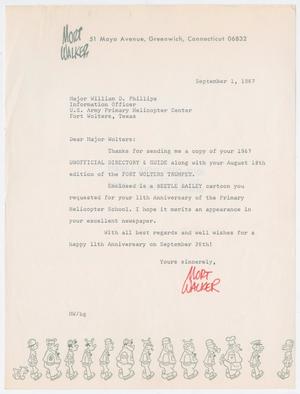 Primary view of object titled '[Letter from Mort Walker to Major William D. Phillips, September 1, 1967]'.
