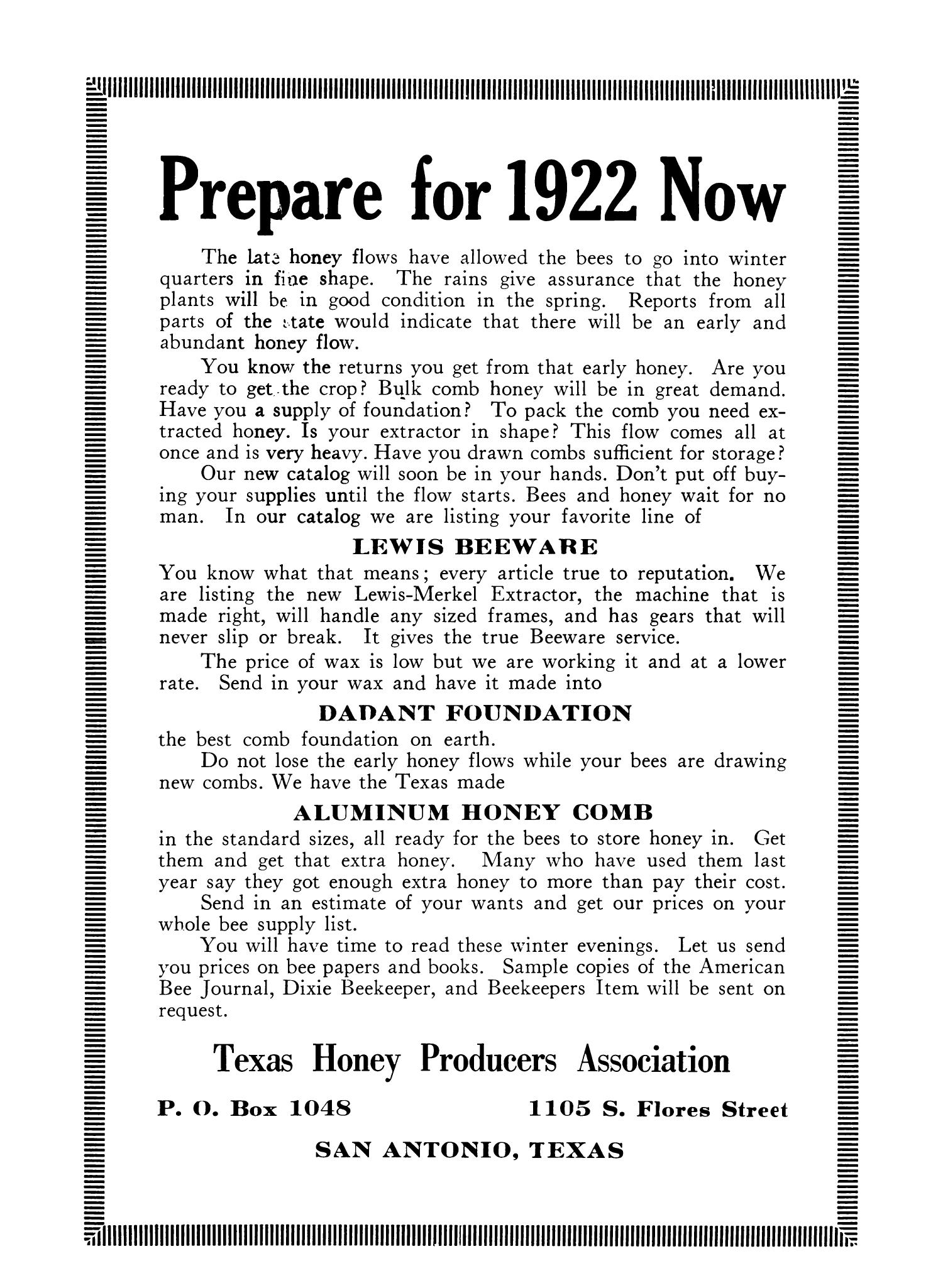The Beekeeper's Item, Volume 5, Number 11-12, November-December 1921
                                                
                                                    None
                                                