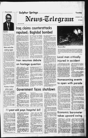 Sulphur Springs News-Telegram (Sulphur Springs, Tex.), Vol. 102, No. 232, Ed. 1 Tuesday, September 30, 1980