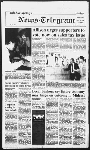 Sulphur Springs News-Telegram (Sulphur Springs, Tex.), Vol. 113, No. 9, Ed. 1 Friday, January 11, 1991