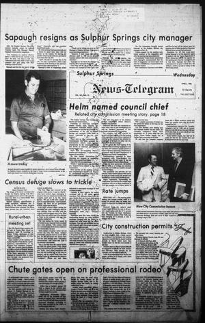 Primary view of object titled 'Sulphur Springs News-Telegram (Sulphur Springs, Tex.), Vol. 102, No. 79, Ed. 1 Wednesday, April 2, 1980'.