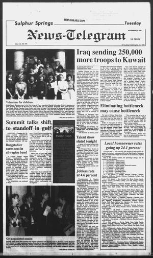 Sulphur Springs News-Telegram (Sulphur Springs, Tex.), Vol. 112, No. 275, Ed. 1 Tuesday, November 20, 1990