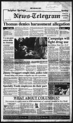 Primary view of object titled 'Sulphur Springs News-Telegram (Sulphur Springs, Tex.), Vol. 113, No. 242, Ed. 1 Sunday, October 13, 1991'.