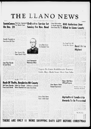 The Llano News (Llano, Tex.), Vol. 70, No. 2, Ed. 1 Thursday, December 11, 1958