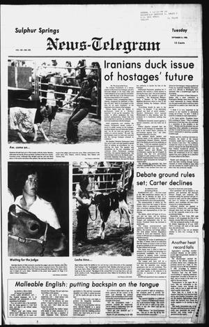 Sulphur Springs News-Telegram (Sulphur Springs, Tex.), Vol. 102, No. 220, Ed. 1 Tuesday, September 16, 1980