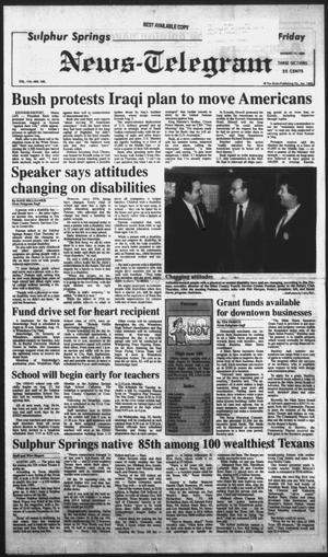 Sulphur Springs News-Telegram (Sulphur Springs, Tex.), Vol. 112, No. 195, Ed. 1 Friday, August 17, 1990