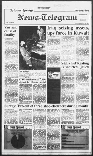 Sulphur Springs News-Telegram (Sulphur Springs, Tex.), Vol. 112, No. 222, Ed. 1 Wednesday, September 19, 1990