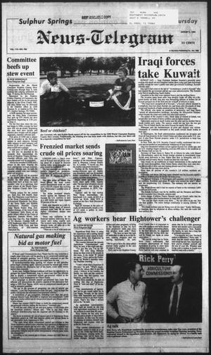 Sulphur Springs News-Telegram (Sulphur Springs, Tex.), Vol. 112, No. 182, Ed. 1 Thursday, August 2, 1990