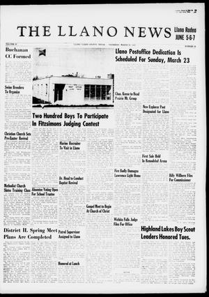 The Llano News (Llano, Tex.), Vol. 69, No. 16, Ed. 1 Thursday, March 20, 1958