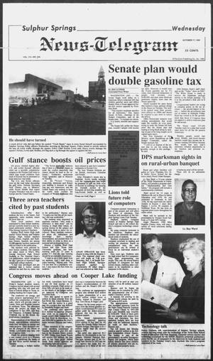 Primary view of object titled 'Sulphur Springs News-Telegram (Sulphur Springs, Tex.), Vol. 112, No. 246, Ed. 1 Wednesday, October 17, 1990'.