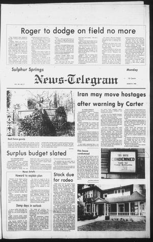 Primary view of object titled 'Sulphur Springs News-Telegram (Sulphur Springs, Tex.), Vol. 102, No. 77, Ed. 1 Monday, March 31, 1980'.