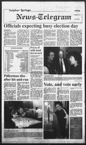 Sulphur Springs News-Telegram (Sulphur Springs, Tex.), Vol. 112, No. 262, Ed. 1 Monday, November 5, 1990