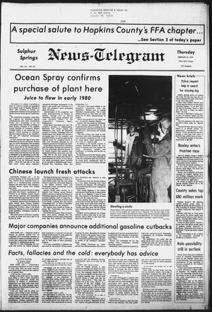 Sulphur Springs News-Telegram (Sulphur Springs, Tex.), Vol. 101, No. 45, Ed. 1 Thursday, February 22, 1979