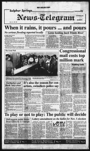 Sulphur Springs News-Telegram (Sulphur Springs, Tex.), Vol. 113, No. 256, Ed. 1 Tuesday, October 29, 1991