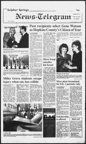 Sulphur Springs News-Telegram (Sulphur Springs, Tex.), Vol. 113, No. 21, Ed. 1 Friday, January 25, 1991