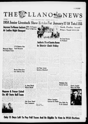 The Llano News (Llano, Tex.), Vol. 69, No. 7, Ed. 1 Thursday, January 16, 1958