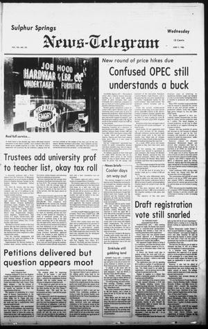 Sulphur Springs News-Telegram (Sulphur Springs, Tex.), Vol. 102, No. 139, Ed. 1 Wednesday, June 11, 1980