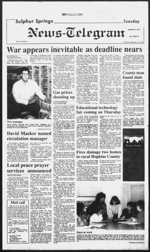 Primary view of object titled 'Sulphur Springs News-Telegram (Sulphur Springs, Tex.), Vol. 113, No. 12, Ed. 1 Tuesday, January 15, 1991'.