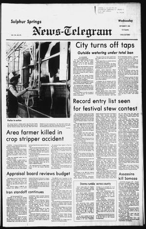 Primary view of object titled 'Sulphur Springs News-Telegram (Sulphur Springs, Tex.), Vol. 102, No. 221, Ed. 1 Wednesday, September 17, 1980'.