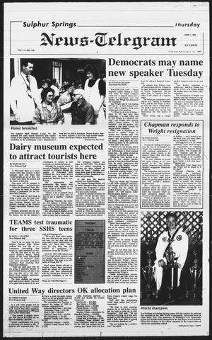 Sulphur Springs News-Telegram (Sulphur Springs, Tex.), Vol. 111, No. 130, Ed. 1 Thursday, June 1, 1989