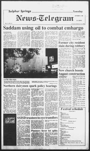 Sulphur Springs News-Telegram (Sulphur Springs, Tex.), Vol. 112, No. 215, Ed. 1 Tuesday, September 11, 1990
