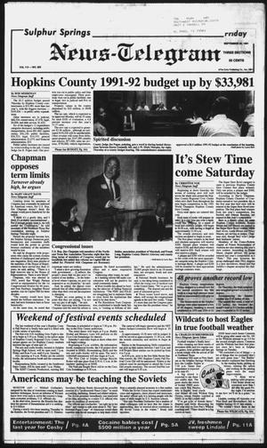Sulphur Springs News-Telegram (Sulphur Springs, Tex.), Vol. 113, No. 223, Ed. 1 Friday, September 20, 1991