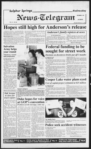 Sulphur Springs News-Telegram (Sulphur Springs, Tex.), Vol. 113, No. 286, Ed. 1 Wednesday, December 4, 1991
